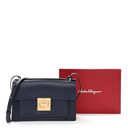 Salvatore Ferragamo Calfskin Aileen Navy 10 of 10