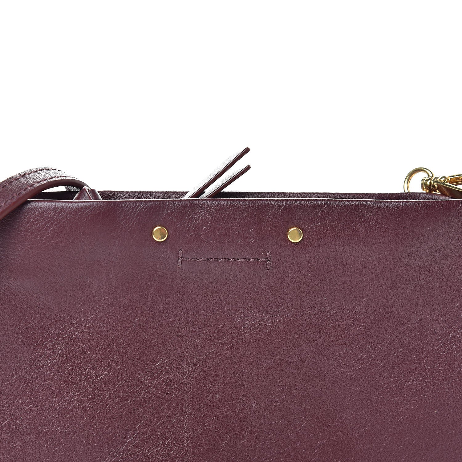 Chloe Calfskin Mini Roy Chain Pouch Bordeaux 7 of 7