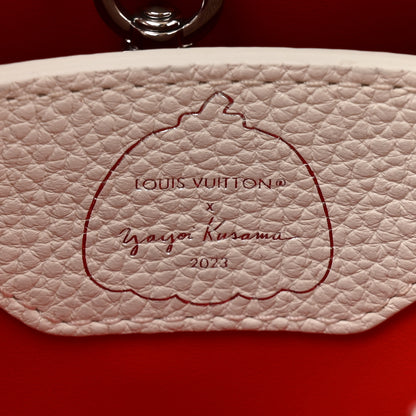Louis Vuitton LV X YK Taurillon Psychedelic Flower Capucines BB Rouge 7 of 10