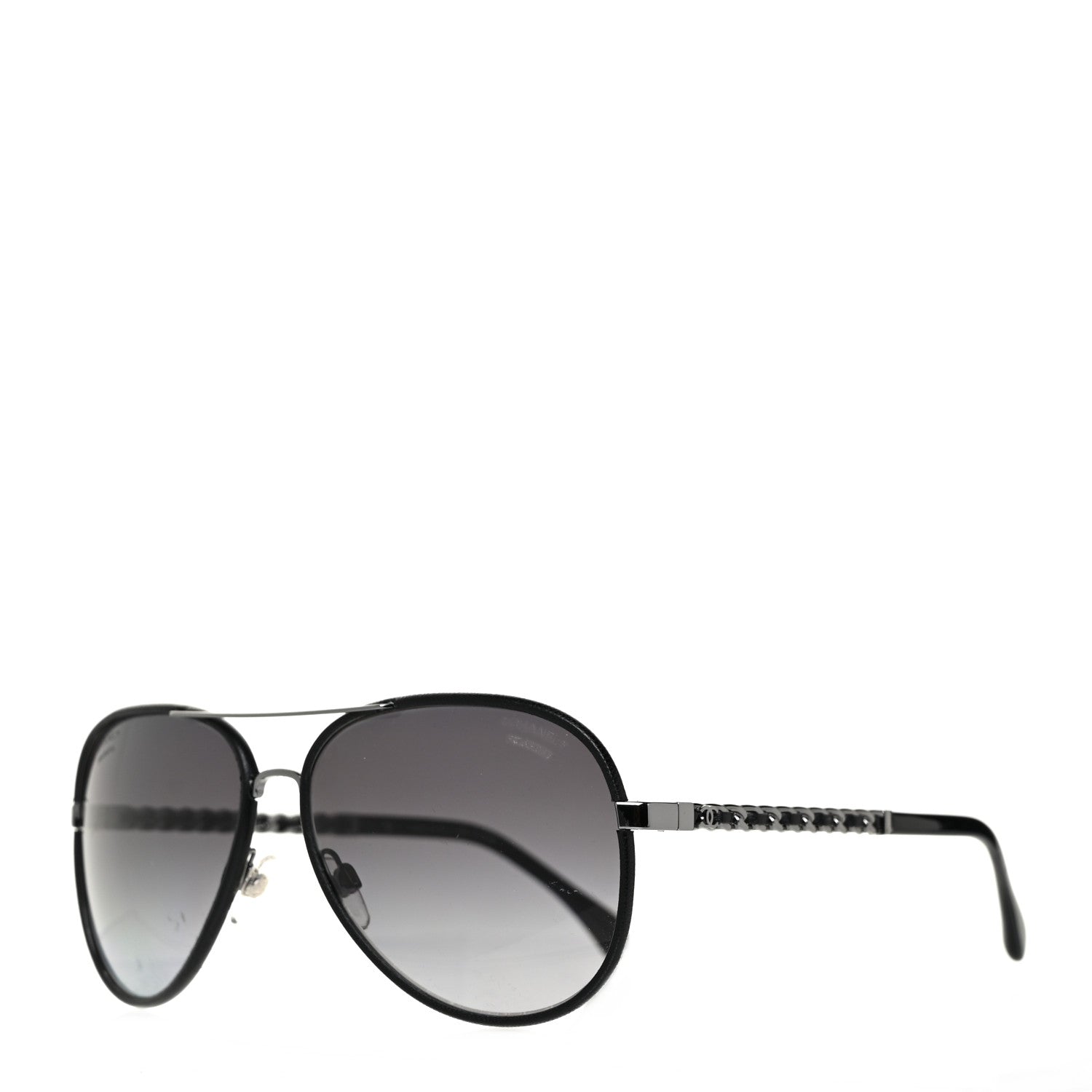 Chanel Polarized Pilot Winter Sunglasses 4219-Q Black 1 of 7