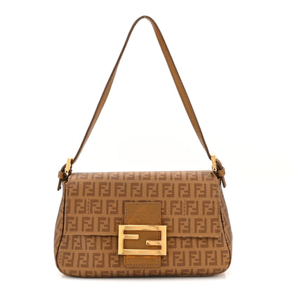 Fendi Zucchino Spalmati Vitello Mini Mama Baguette Gold 1 of 12