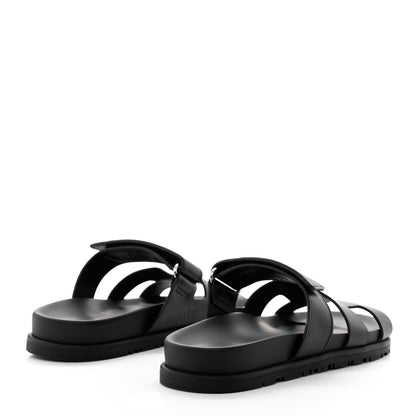 Hermes Calfskin Womens Chypre Sandal 35 Black 4 of 9