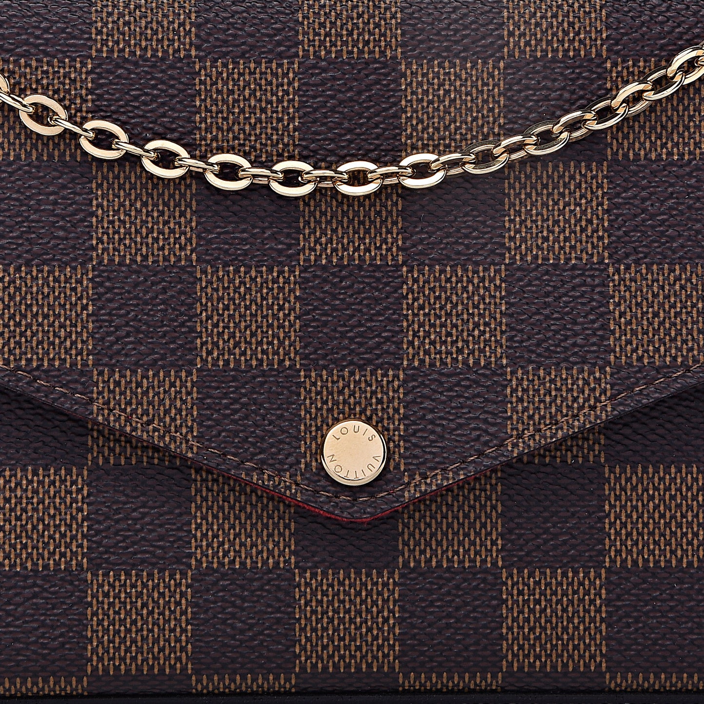 Damier Ebene Pochette Felicie Chain Wallet
