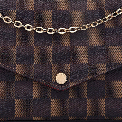 Louis Vuitton Damier Ebene Pochette Felicie Chain Wallet 8 of 12