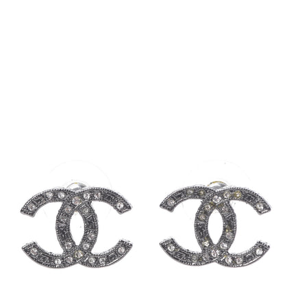 Chanel Ruthenium Crystal CC Earrings 1 of 4