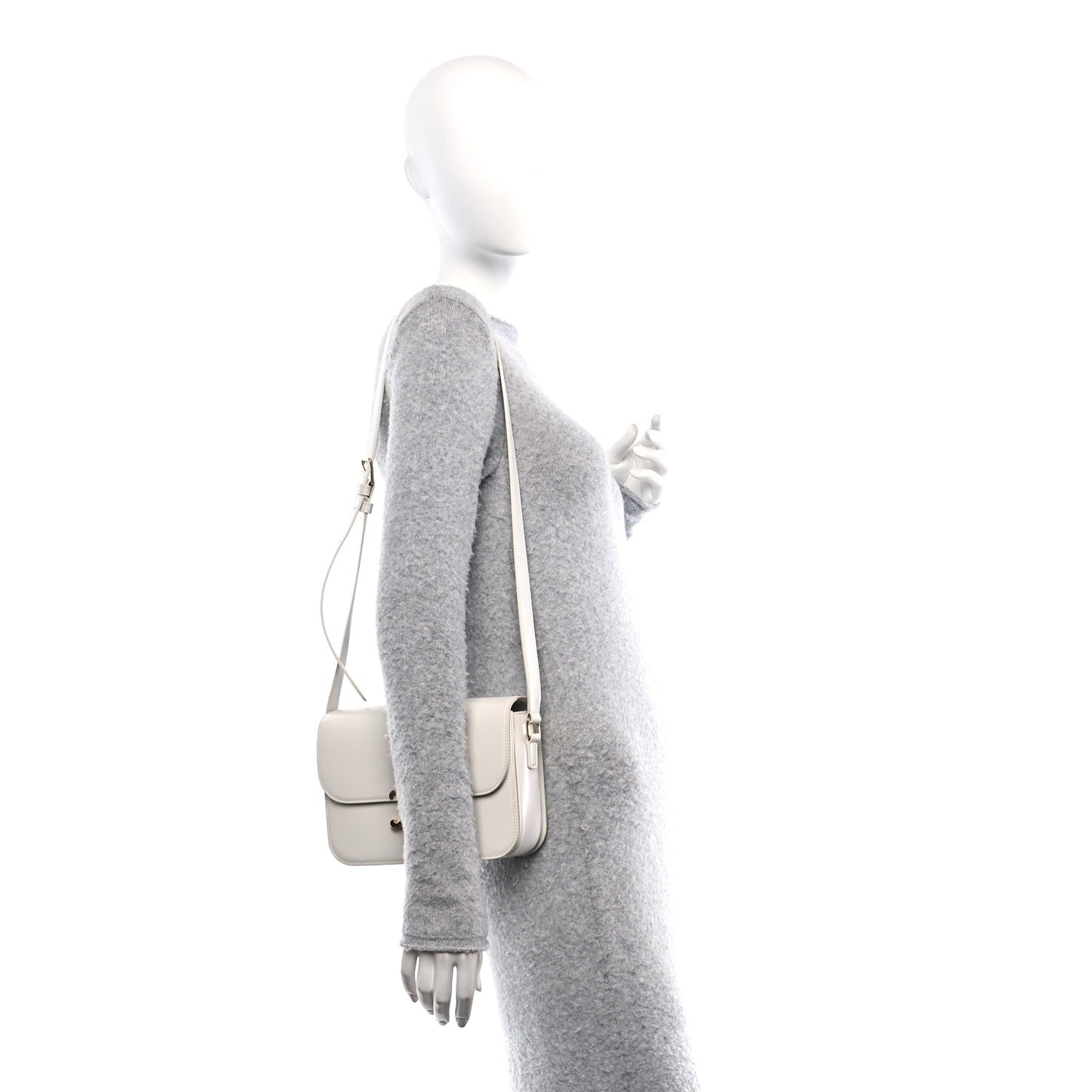 Shiny Calfskin Medium Triomphe White
