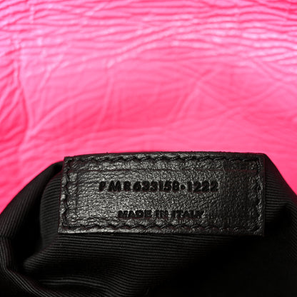 Saint Laurent Crinkled Calfskin Matelasse Monogram Medium Niki Chain Satchel Rose Glow 8 of 11
