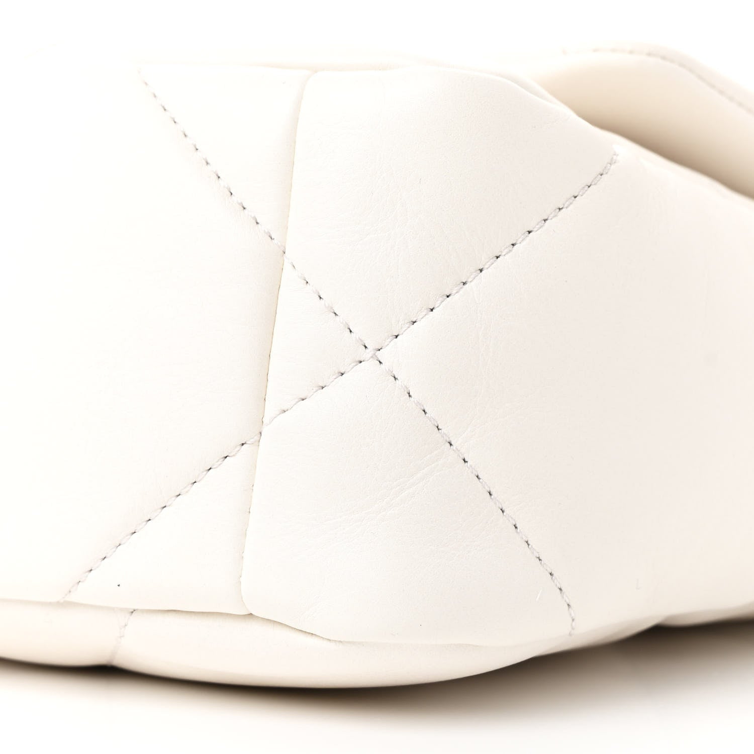 Chanel Glossy Calfskin Quilted Medium Chanel 19 Flap White Black 10 of 11