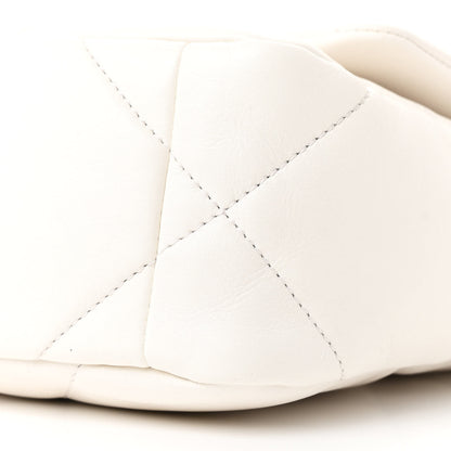 Chanel Glossy Calfskin Quilted Medium Chanel 19 Flap White Black 10 of 11