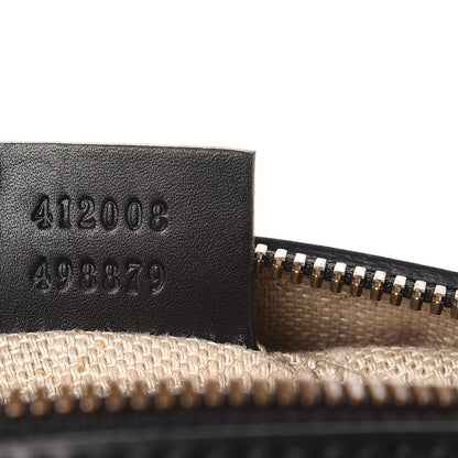 Gucci Calfskin Web Small Webby Bee Shoulder Bag Black 7 of 9