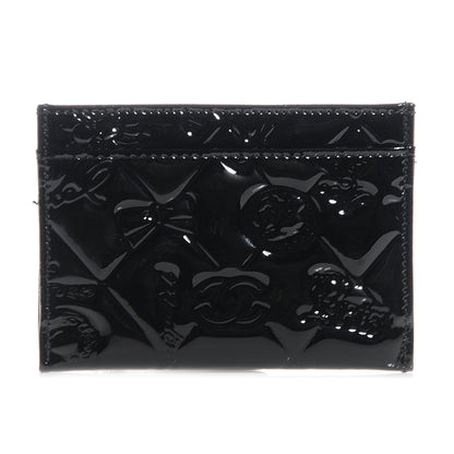 Chanel Patent Lucky Symbols Card Holder Case Black 1 of 9