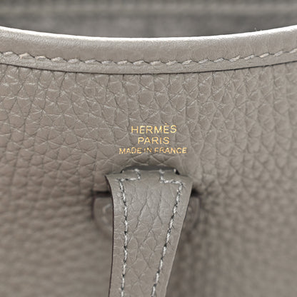 Hermes Taurillon Clemence Evelyne TPM Gris Meyer 6 of 9