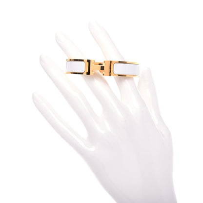 Hermes Enamel Narrow Clic Clac H Bracelet PM White 2 of 5