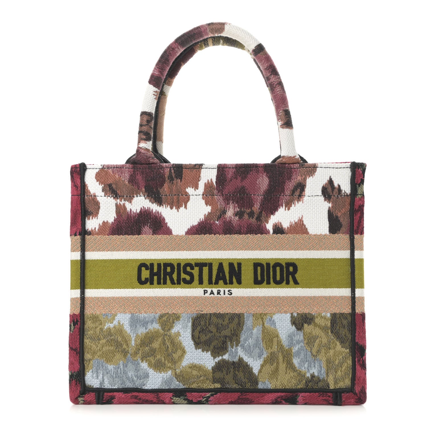 Christian Dior Canvas Embroidered Floral Book Tote Multicolor 1 of 10