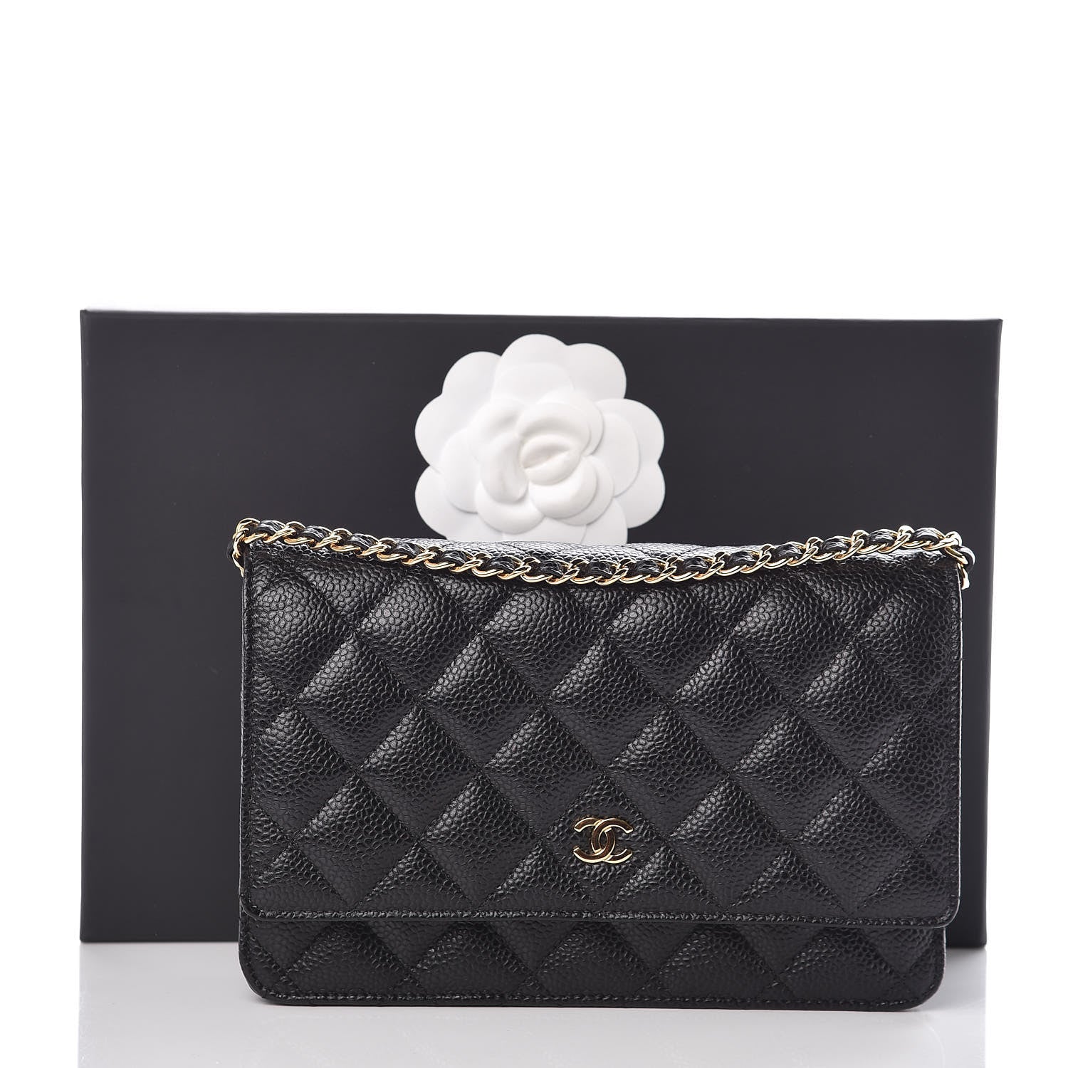 Chanel Caviar Quilted Wallet On Chain WOC Black 11 of 11