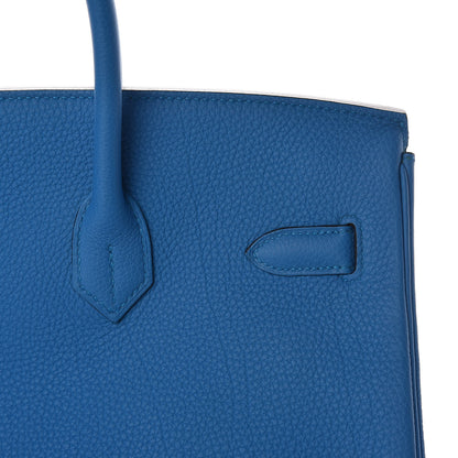 Hermes Togo Verso Birkin 35 Bleu Zanzibar Malachite 8 of 37