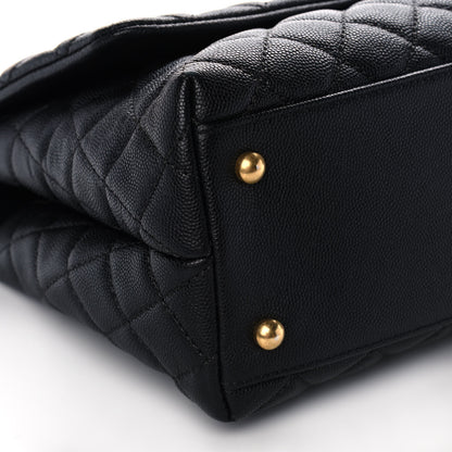 Chanel Caviar Quilted Small Coco Handle Flap Black 9 of 10
