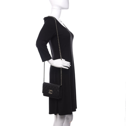 Chanel Caviar Quilted French New Wave Chain CC Wallet On Chain WOC Black 2 of 12