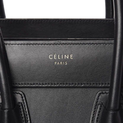 Celine Smooth Calfskin Micro Luggage Black 8 of 13