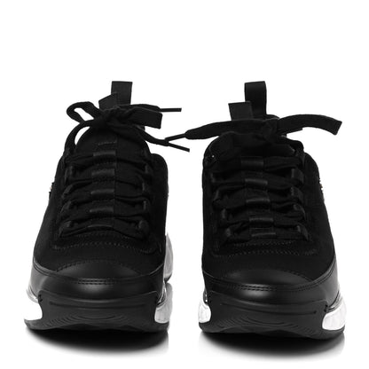 Chanel Velvet Calfskin Mixed Fibers CC Sneakers 37 Black 2 of 8