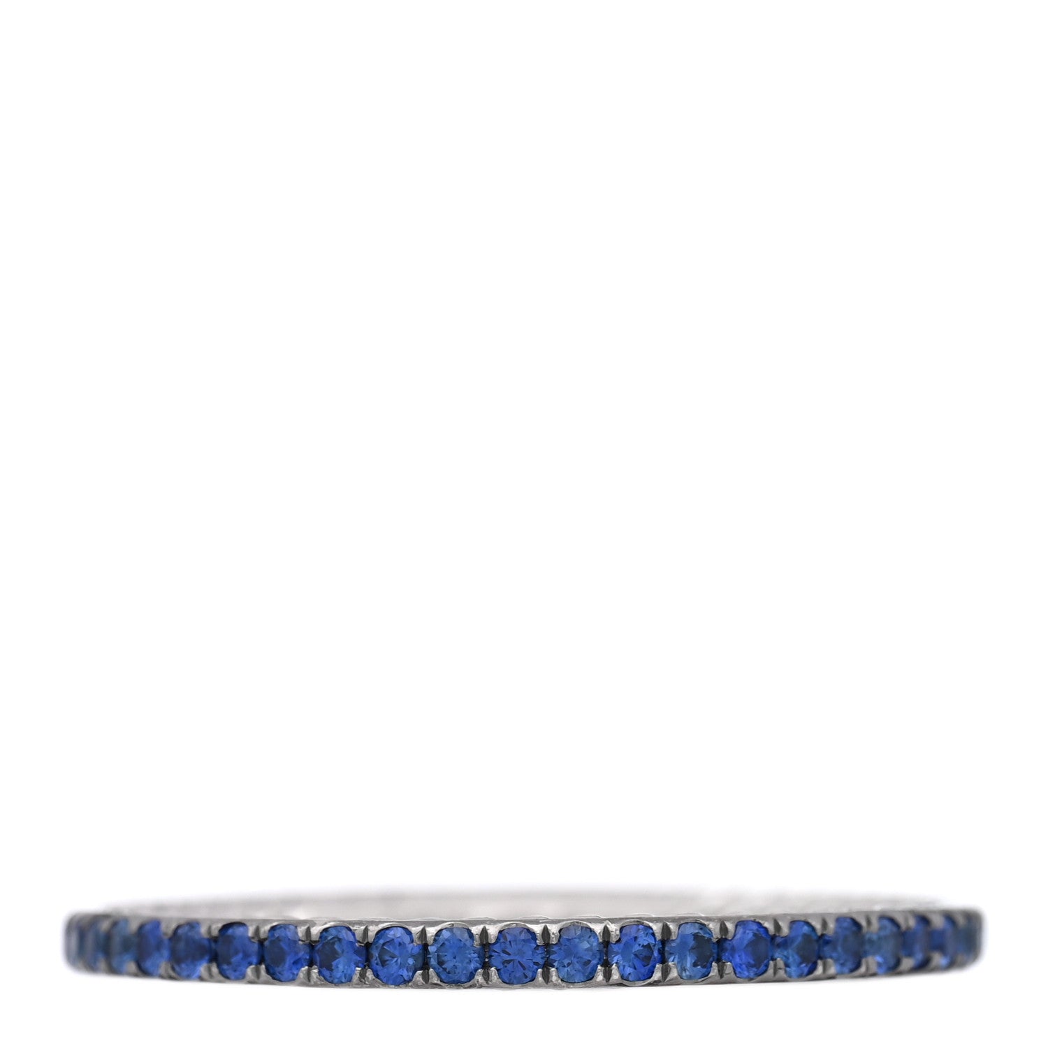 David Yurman Platinum Blue Sapphire 1.85mm Eden Eternity Band Ring 66 11.5 1 of 4