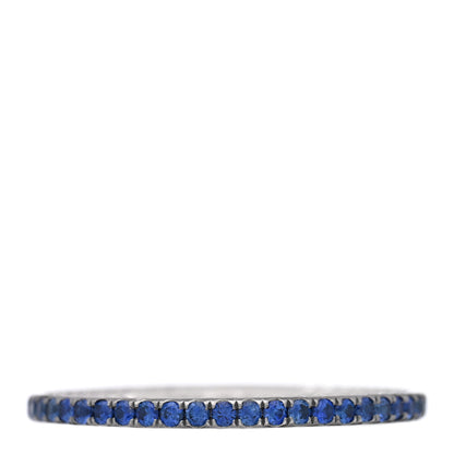 David Yurman Platinum Blue Sapphire 1.85mm Eden Eternity Band Ring 66 11.5 1 of 4
