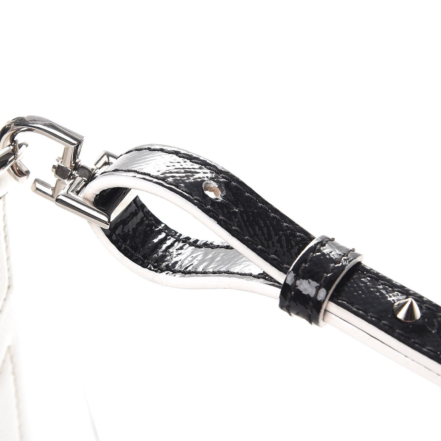 Patent Mini Tri-Color Antigona Black White Brown