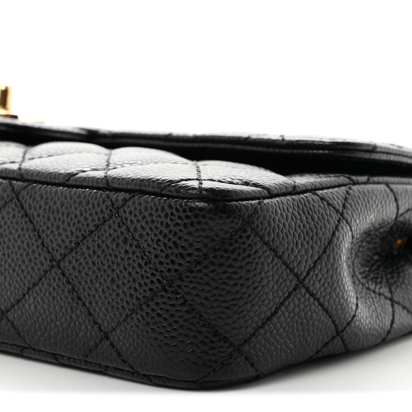 Caviar Quilted East West Flap Black Black