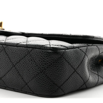 Chanel Caviar Quilted East West Flap Black Black 9 of 9