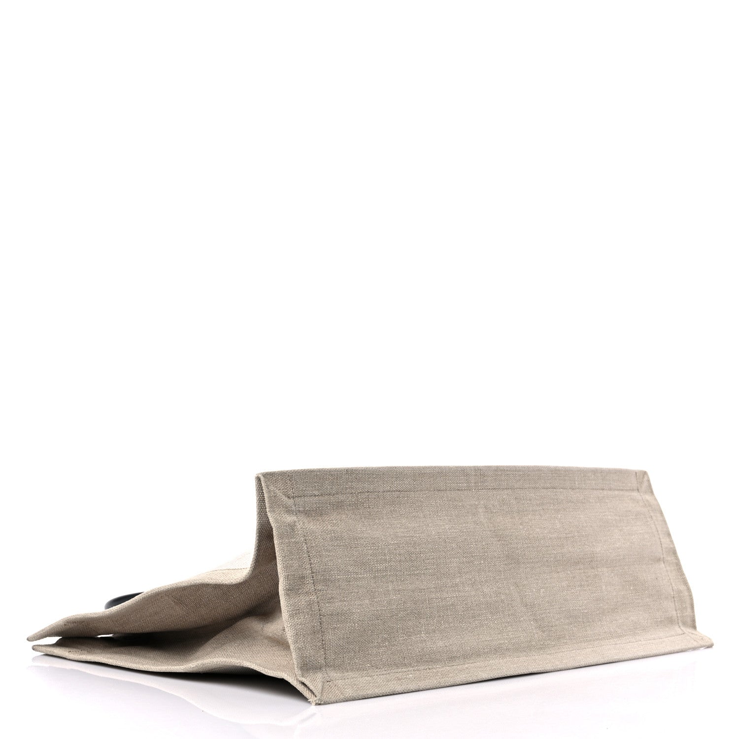 Saint Laurent Linen Calfskin Rive Gauche Tote Optic White 4 of 14
