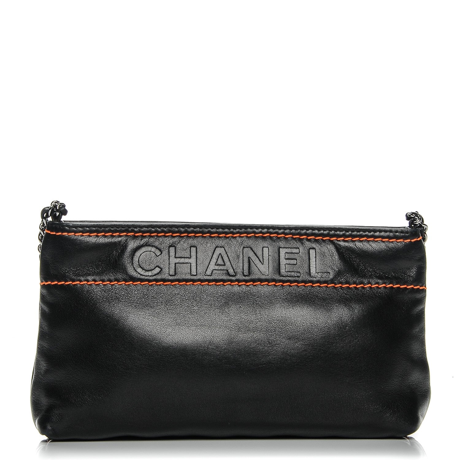 Chanel Lambskin Lax Pochette Black 1 of 7