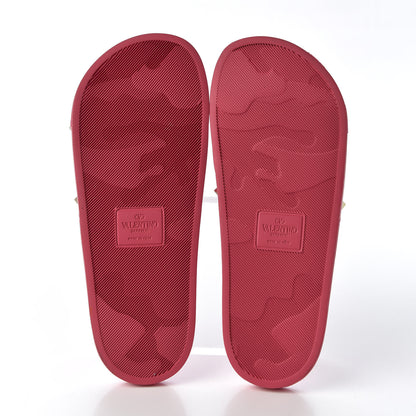 Valentino Garavani Rubber Rockstud Slide Sandals 40 Shadow Pink 5 of 9