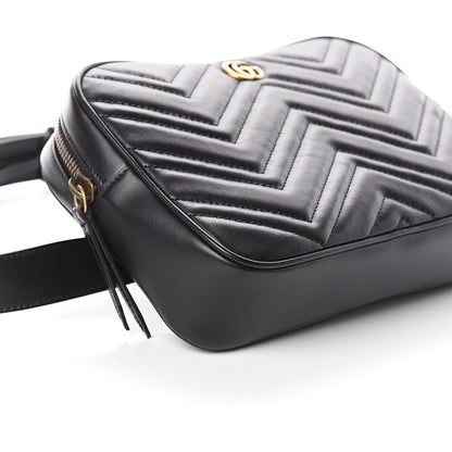 Gucci Calfskin Matelasse Mens GG Marmont Belt Bag 90 36 Black 7 of 8