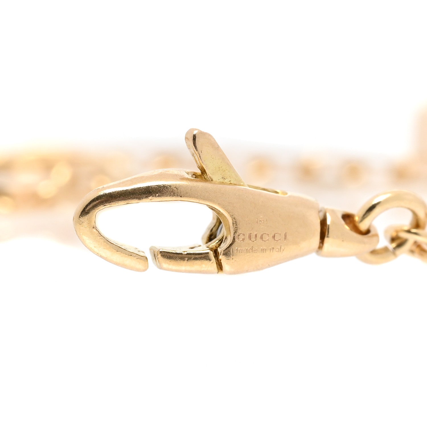 Gucci 18K Yellow Gold GG Running Charm Bracelet 4 of 4