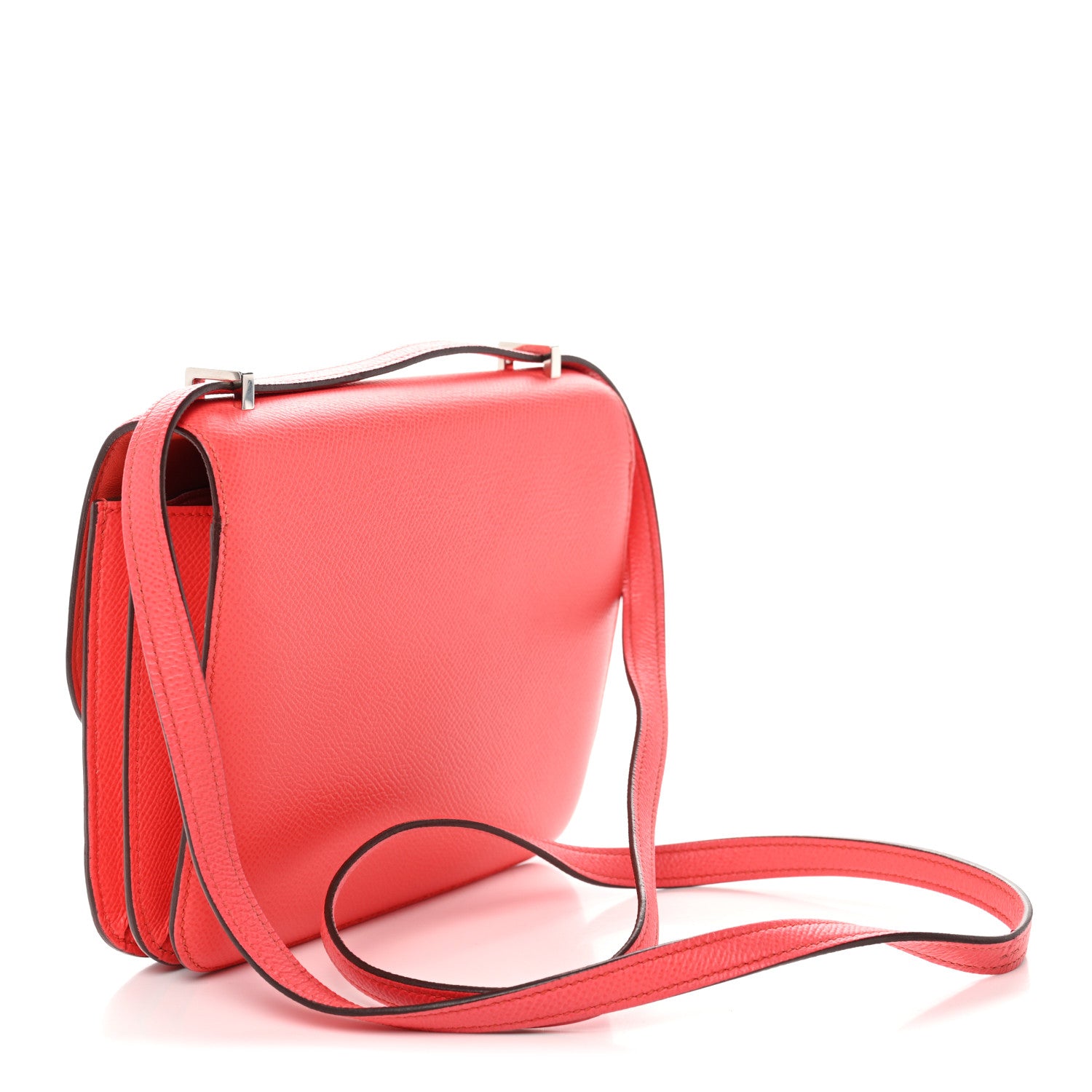 Hermes Epsom Enamel Constance 18 Rose Texas Rouge De Coeur 3 of 11