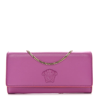 Versace Grained Calfskin Palazzo Chain Evening Bag Pink 1 of 8