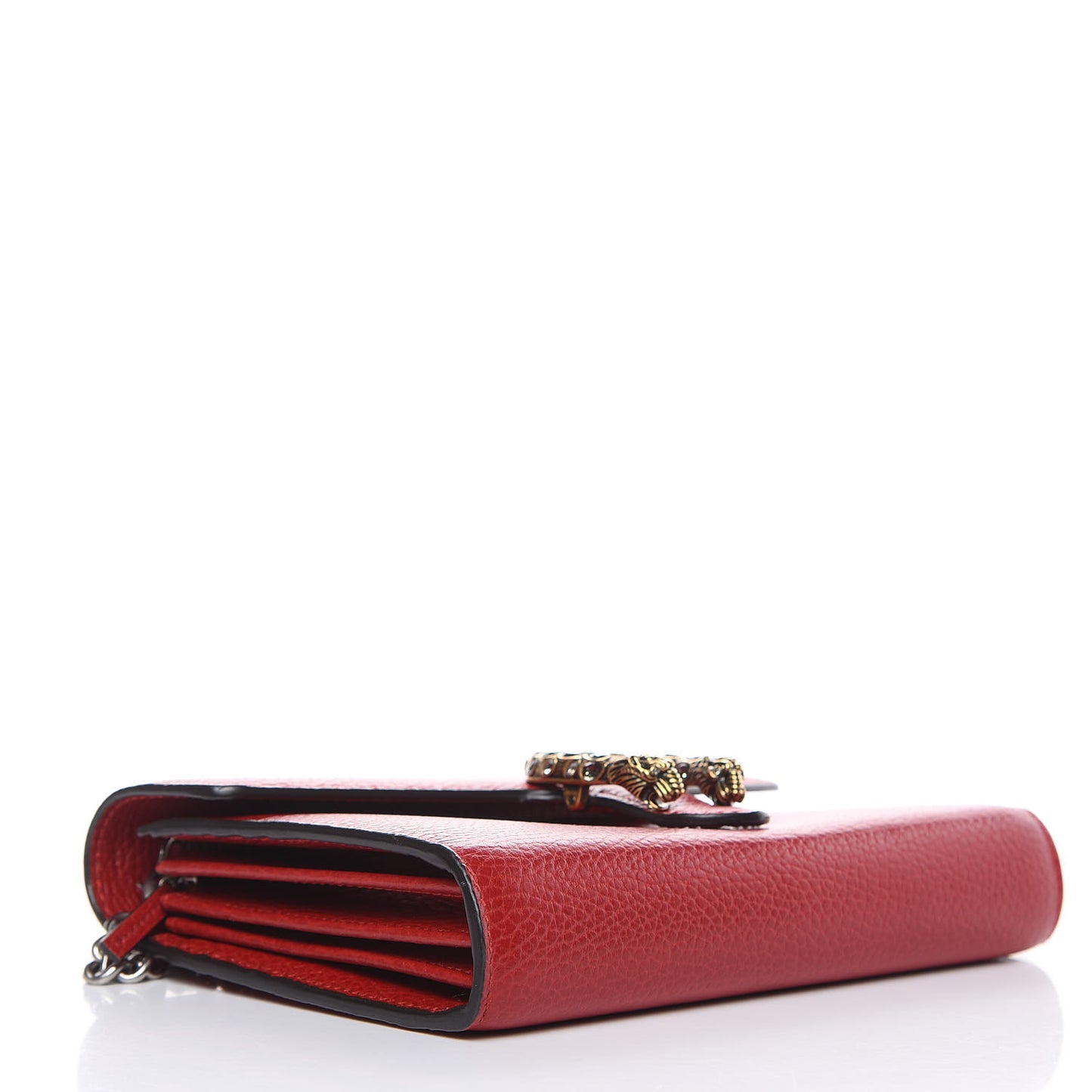 Calfskin Mini Dionysus Chain Wallet Hibiscus Red