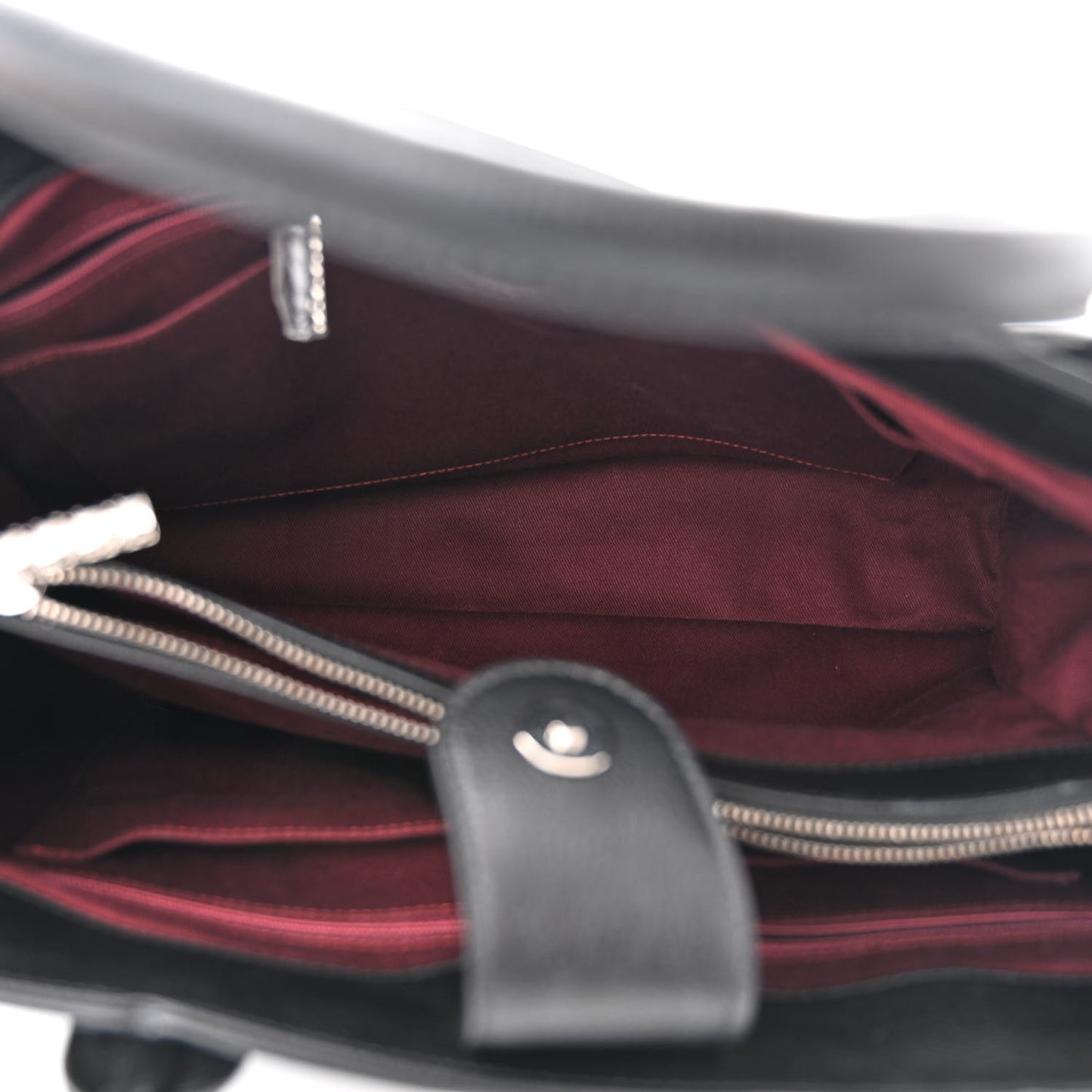 Grained Calfskin Large Neo Executive Shopper Tote Black