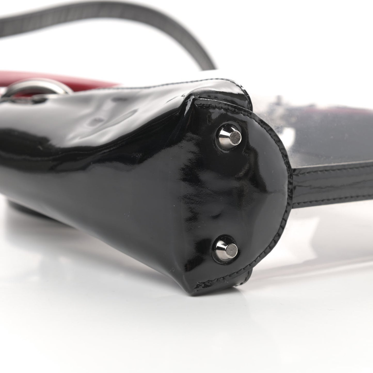 Patent PVC Mini Lady Dior Black Red