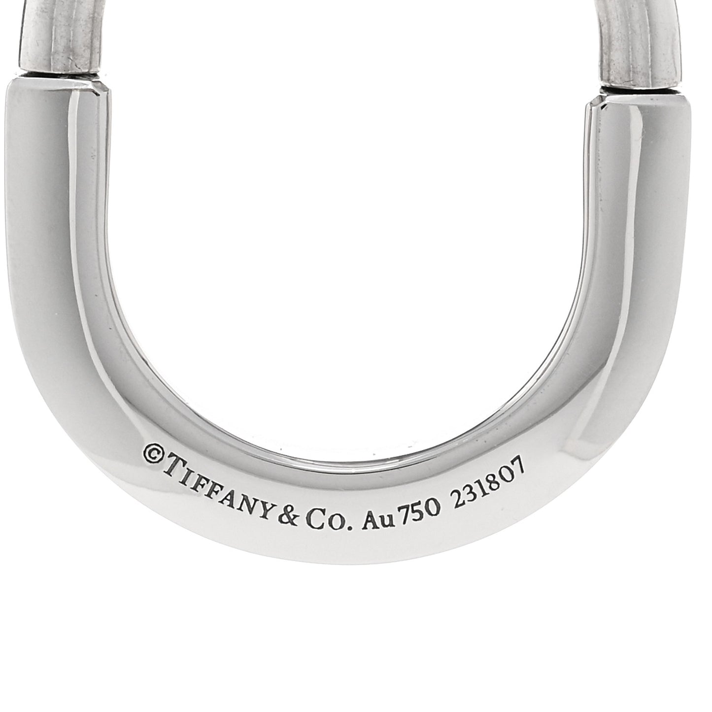 18K White Gold Medium Lock Pendant Necklace