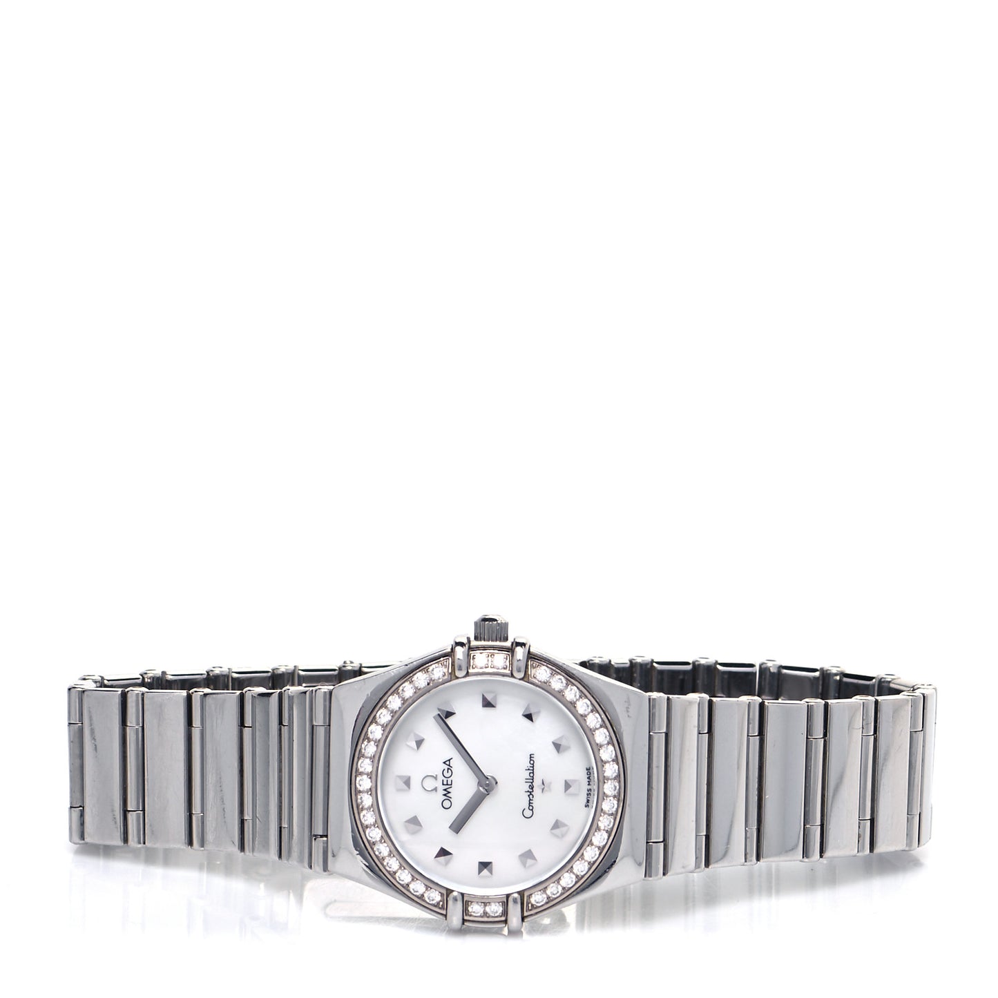 Stainless Steel Diamond Bezel Mother of Pearl 22mm Constellation My Choice Quartz Watch 1465.71.00