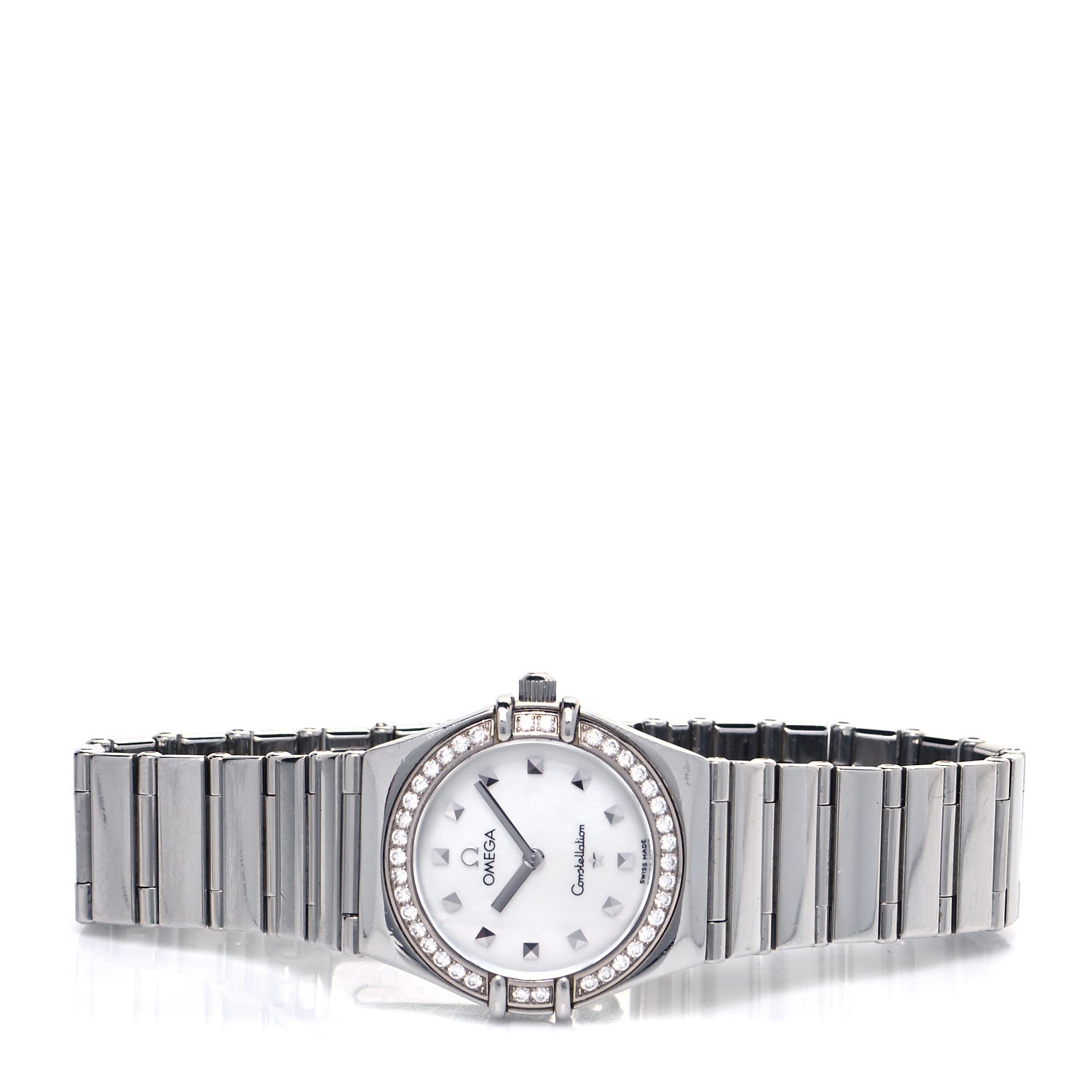 Omega Stainless Steel Diamond Bezel Mother of Pearl 22mm Constellation My Choice Quartz Watch 1465.71.00 2 of 5