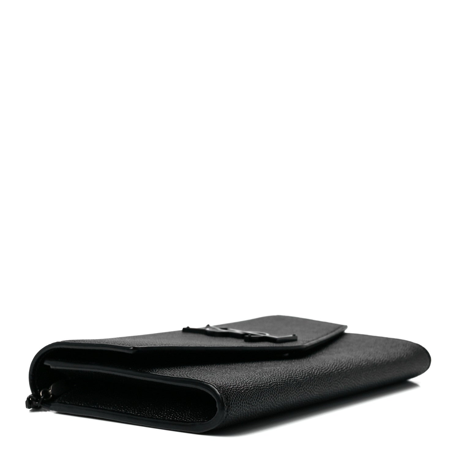 Saint Laurent Grain de Poudre Uptown Chain Wallet Black 4 of 10