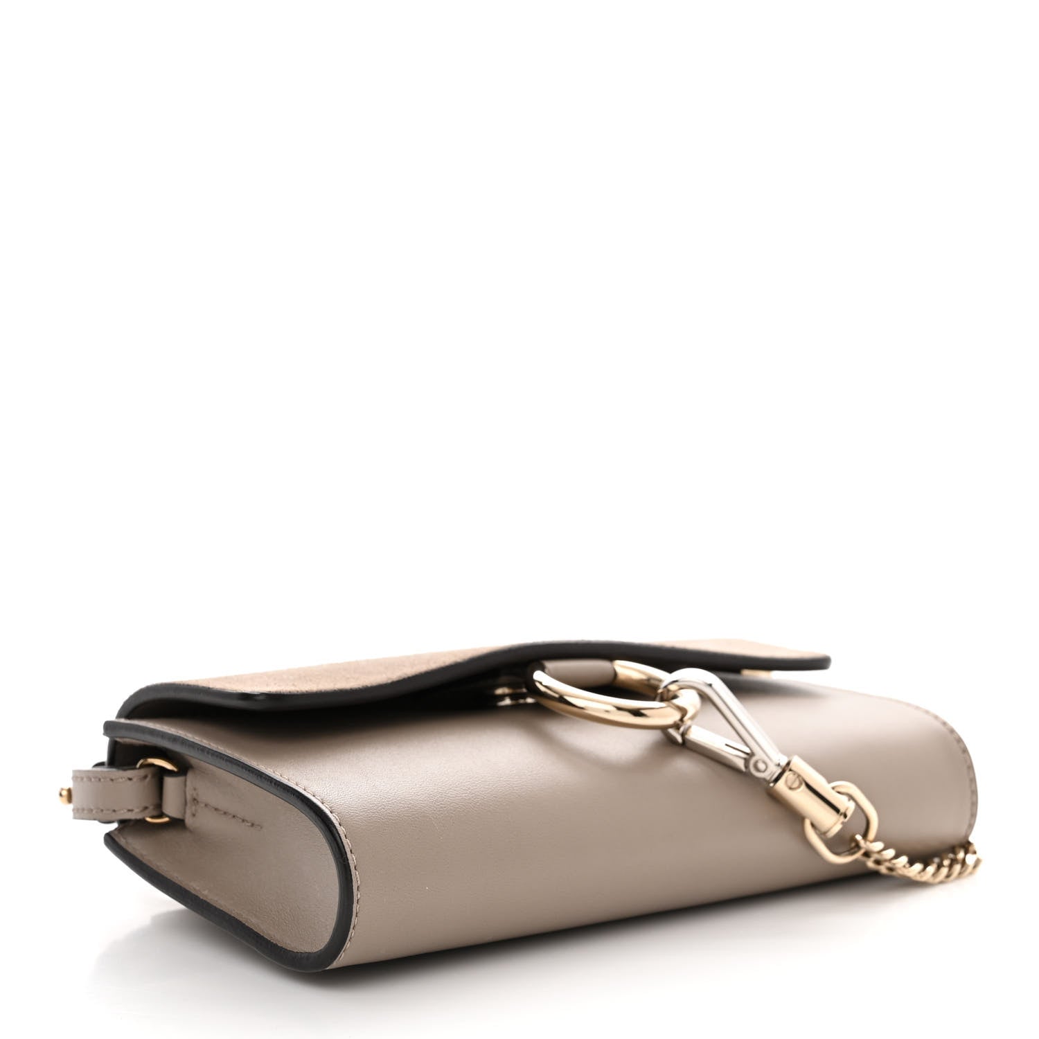 Chloe Suede Calfskin Mini Faye Shoulder Bag Motty Grey 4 of 10