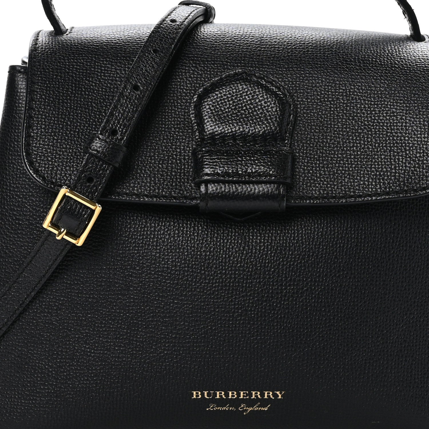 Burberry Derby Calfskin House Check Small Camberley Black 8 of 11