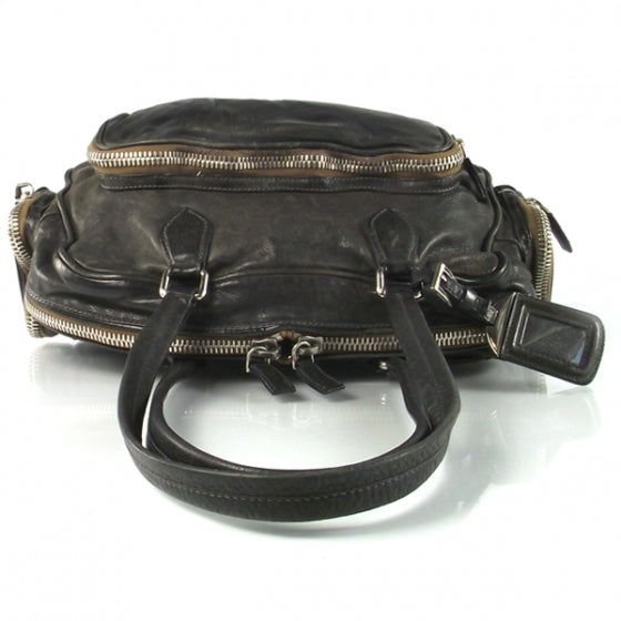 Prada Leather Handbag Navy 4 of 14