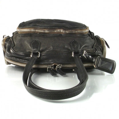 Prada Leather Handbag Navy 4 of 14
