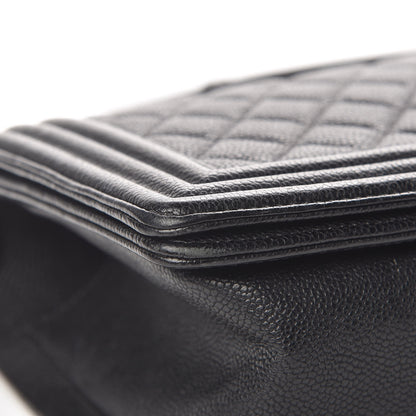 Chanel Caviar Quilted Medium Boy Flap Black 12 of 15