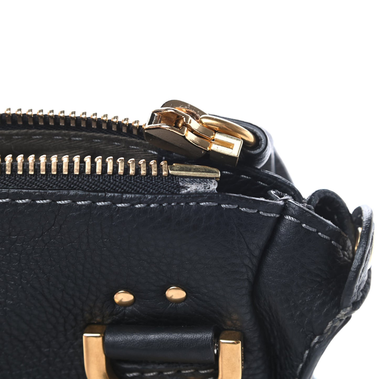 Calfskin Small Marcie Satchel Black