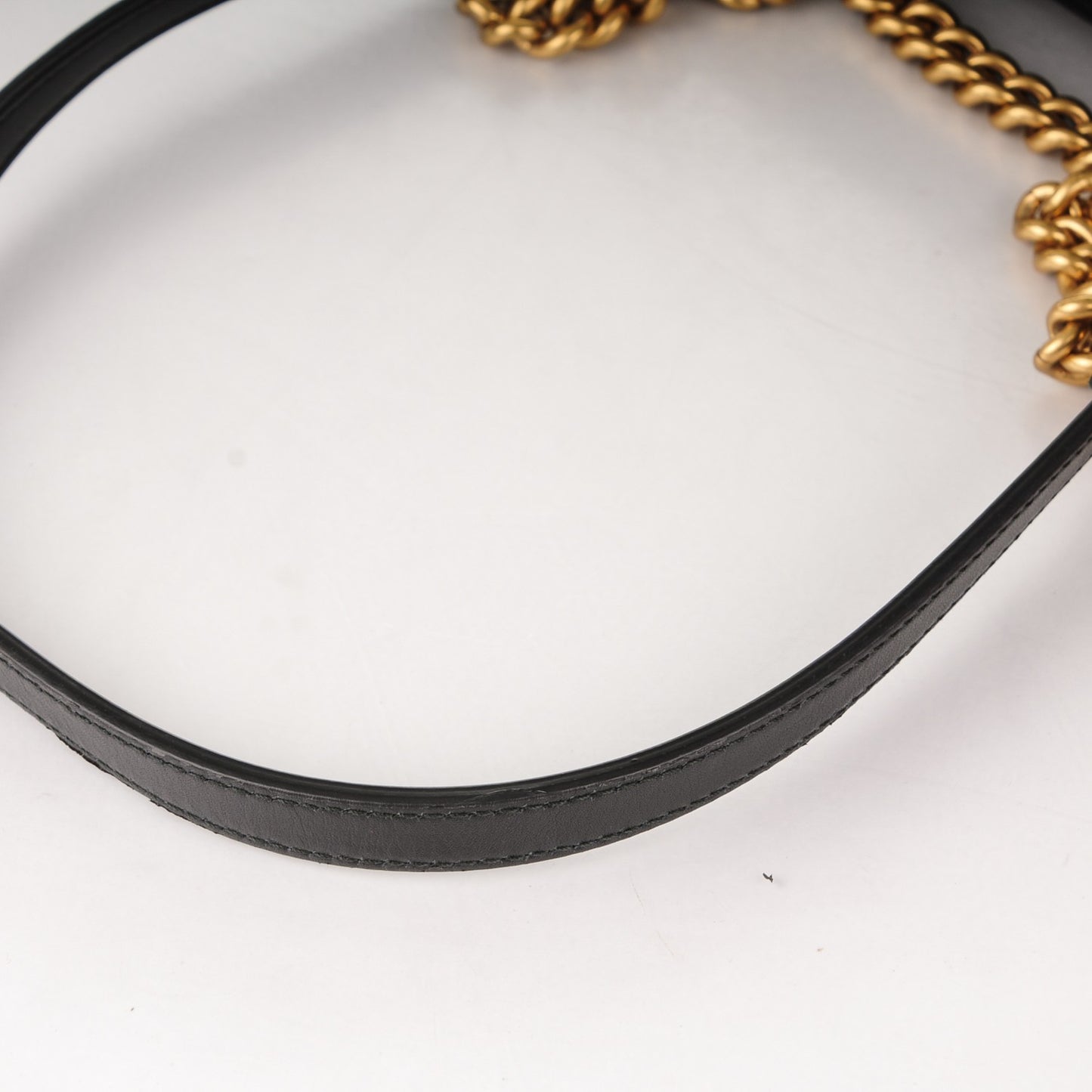 Calfskin Matelasse Small GG Marmont Shoulder Bag Black